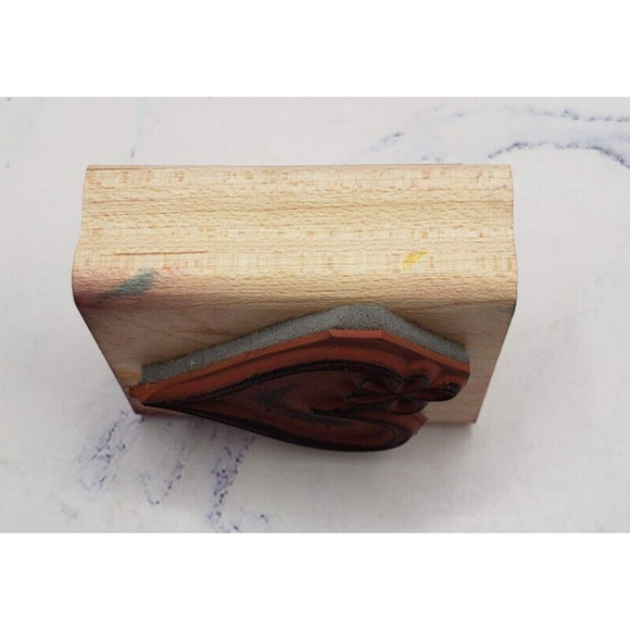 Stampin Up Spring Floral Love Heart Wood Mounted Rubber Stamp - Picture 3 of 7